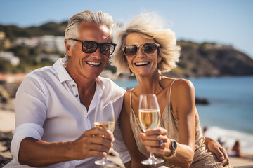 Couple and champagne