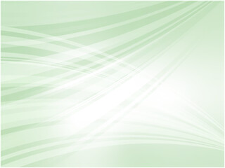 うっすらライトカラーのウェーブ抽象背景_緑色