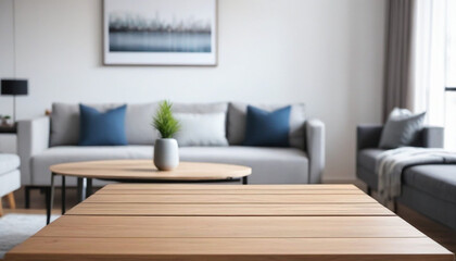 modern-living-room-with-table-room-with-a-table,-Wood-table-with-blurred-modern-apartment-interior-background,-modern-living-room-with-Empty-wooden-tabletop-with-blurred-living-room