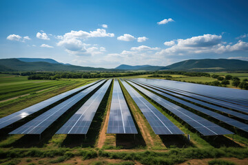 Fototapeta na wymiar Aerial view of the company’s solar farm.