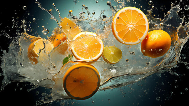 Subdued Citrus Splash background