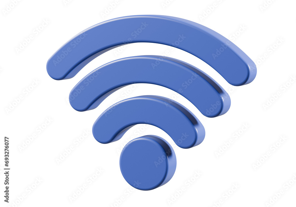 Aufkleber 3d wireless or wi-fi, connection icon and sharing network on laptop pc internet. hotspot access poin