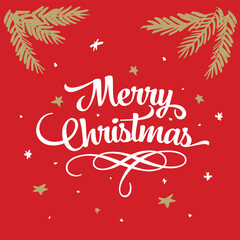 Christmas vector illustration. Christmas greeting card design