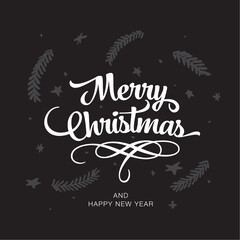 Christmas vector illustration. Christmas greeting card design