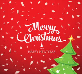 Christmas vector illustration. Christmas greeting card design