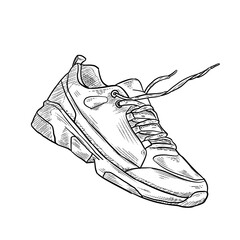 sneakers handdrawn illustration