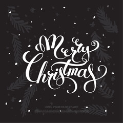 Christmas vector illustration. Christmas greeting card design