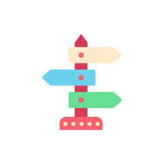 illustration of a direction sign