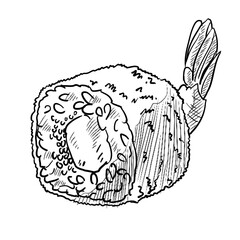sushi handdrawn illustration