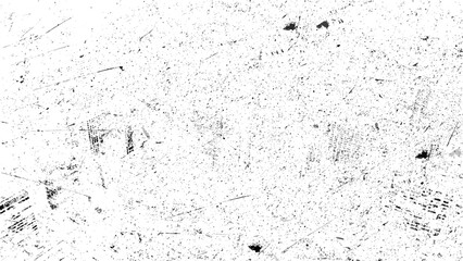 Grunge black and white pattern. Monochrome particles abstract texture. Background of cracks, scuffs, chips, stains, ink spots, lines. Dark design background surface - obrazy, fototapety, plakaty