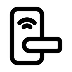 Smart Door Line UI Icon