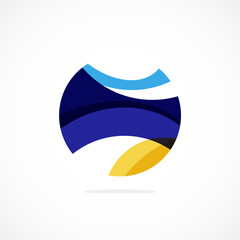 Abstract circle logo, dynamic aesthetic. Simplicity suggests connectivity, fluidity, and energy, making it a versatile choice for brands seeking a modern, visually engaging identity