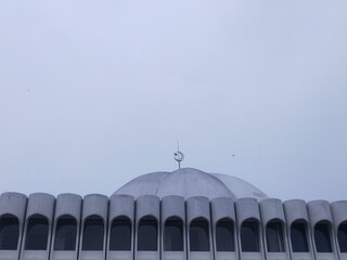 Mosque dome with moon and star symbols