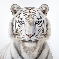 white tiger portrait