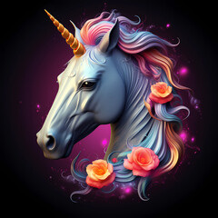 Unicorn logo symbol icon sign. Vector Illustration