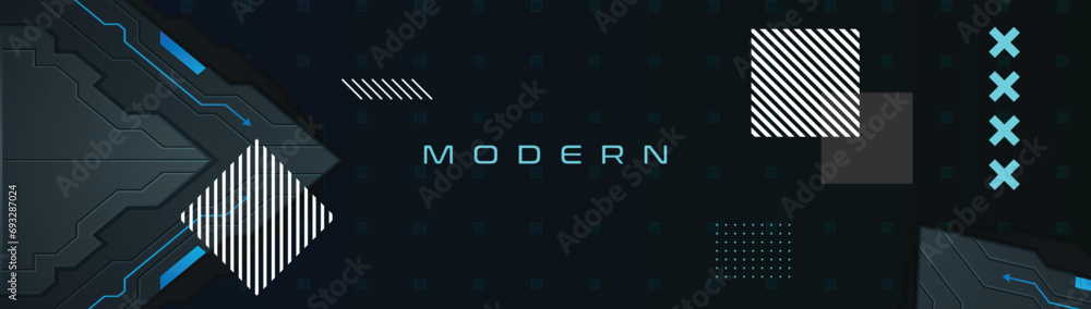 Aufkleber a modern background with line arts and abstract geometric shapes. vector background design.