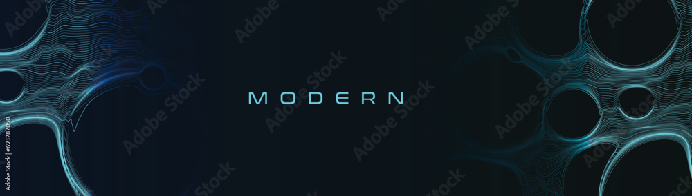 Poster a modern background with line arts and abstract geometric shapes. vector background design.