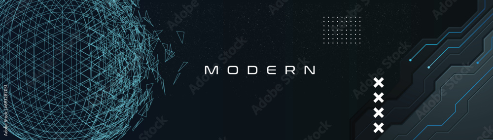 Poster a modern background with line arts and abstract geometric shapes. vector background design.