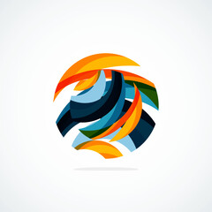 Abstract circle logo - minimalist emblem, timeless and universal shape of circle. Unique logo represent range of brands and concepts, encapsulating simplicity and creativity in single, iconic image