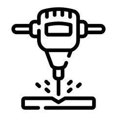 jackhammer Line Icon