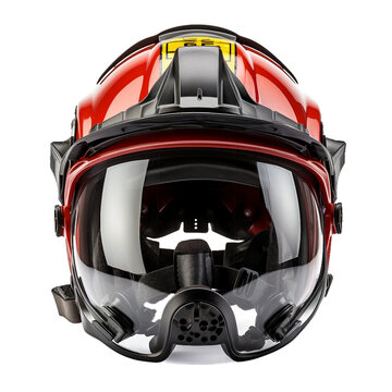 Firefighter Helmet, transparent background, isolated image, generative AI