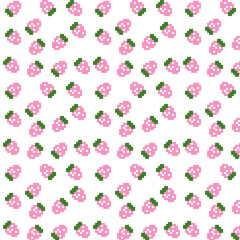 seamless pattern with pink strewberry