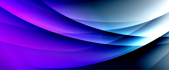 Fototapeta na wymiar Dynamic flowing waves on gradient color background. Vector illustration For Wallpaper, Banner, Background, Card, Book Illustration, landing page