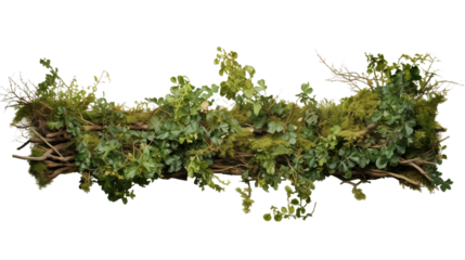 Hedgerow, transparent background, isolated image, generative AI