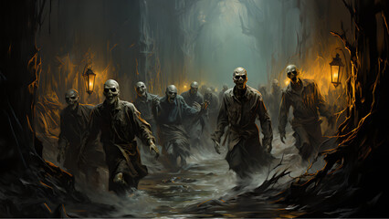"Image of ghosts, graphic representation of the realm of the dead."




