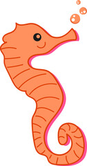 Cute Seahorse cartoon illustration