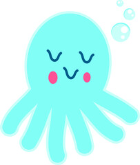 Cute Squid cartoon illustration