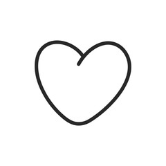 Hand Drawn Heart Icon - Artistic Love Symbol, Doodle Valentine's Sketch Pictogram. 