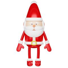 Santa Claus 3D renderings bring joy and charm to various digital creations during the holiday season.Ideal for enhancing seasonal designs and presentations isolated on transparent background.