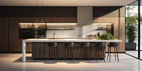 Sleek contemporary kitchen with minimalist style
