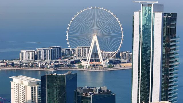 Aerial view of Bluewater Island in Dubai.