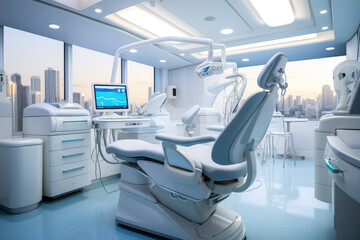 A dental technologist work space. Generative AI. - obrazy, fototapety, plakaty