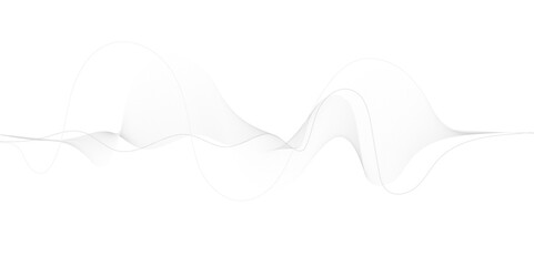 Wave of the gray lines. Abstract wavy stripes on a white background isolated. Creative line art. Vector illustration