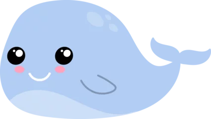 Tuinposter cute whale cartoon © titima157