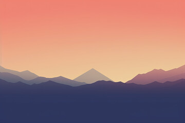 Minimalistic abstract landscape art for wallpaper