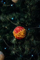 esferas de decoraciones navideñas 