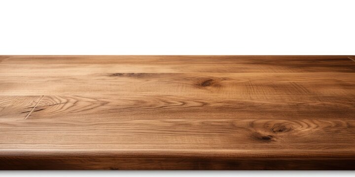 Wooden table corner seen from a different angle, isolated on white with clipping path.