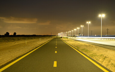 Fototapeta premium Desert night time in Dubai