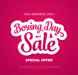 Boxing Day sale banner layout design 