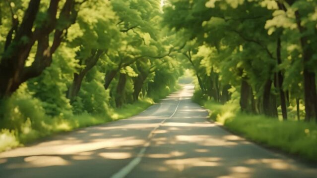 beautiful road in a rural area with trees