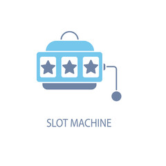 slot machine concept line icon. Simple element illustration. slot machine concept outline symbol design.