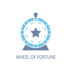 Fortune wheel  concept line icon. Simple element illustration. Fortune wheel  concept outline symbol design.