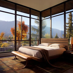 Window Design for Bedrooms. Minimalistic and Aesthetic Interior Design