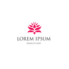 flower abstract corporate logo identity, vector illustration