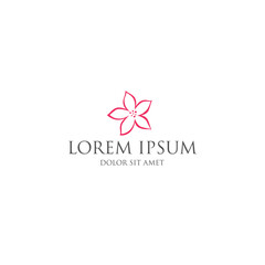 flower abstract corporate logo identity, vector illustration