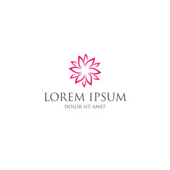 flower abstract corporate logo identity, vector illustration